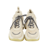 Suede and Leather Lace Up Low Top Sneakers - Endless - UAE Rental and Resale for Women's Fashion