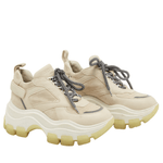 Suede and Leather Lace Up Low Top Sneakers - Endless - UAE Rental and Resale for Women's Fashion
