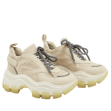 Suede and Leather Lace Up Low Top Sneakers - Endless - UAE Rental and Resale for Women's Fashion