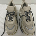 Suede and Leather Lace Up Low Top Sneakers - Endless - UAE Rental and Resale for Women's Fashion