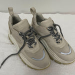 Suede and Leather Lace Up Low Top Sneakers - Endless - UAE Rental and Resale for Women's Fashion