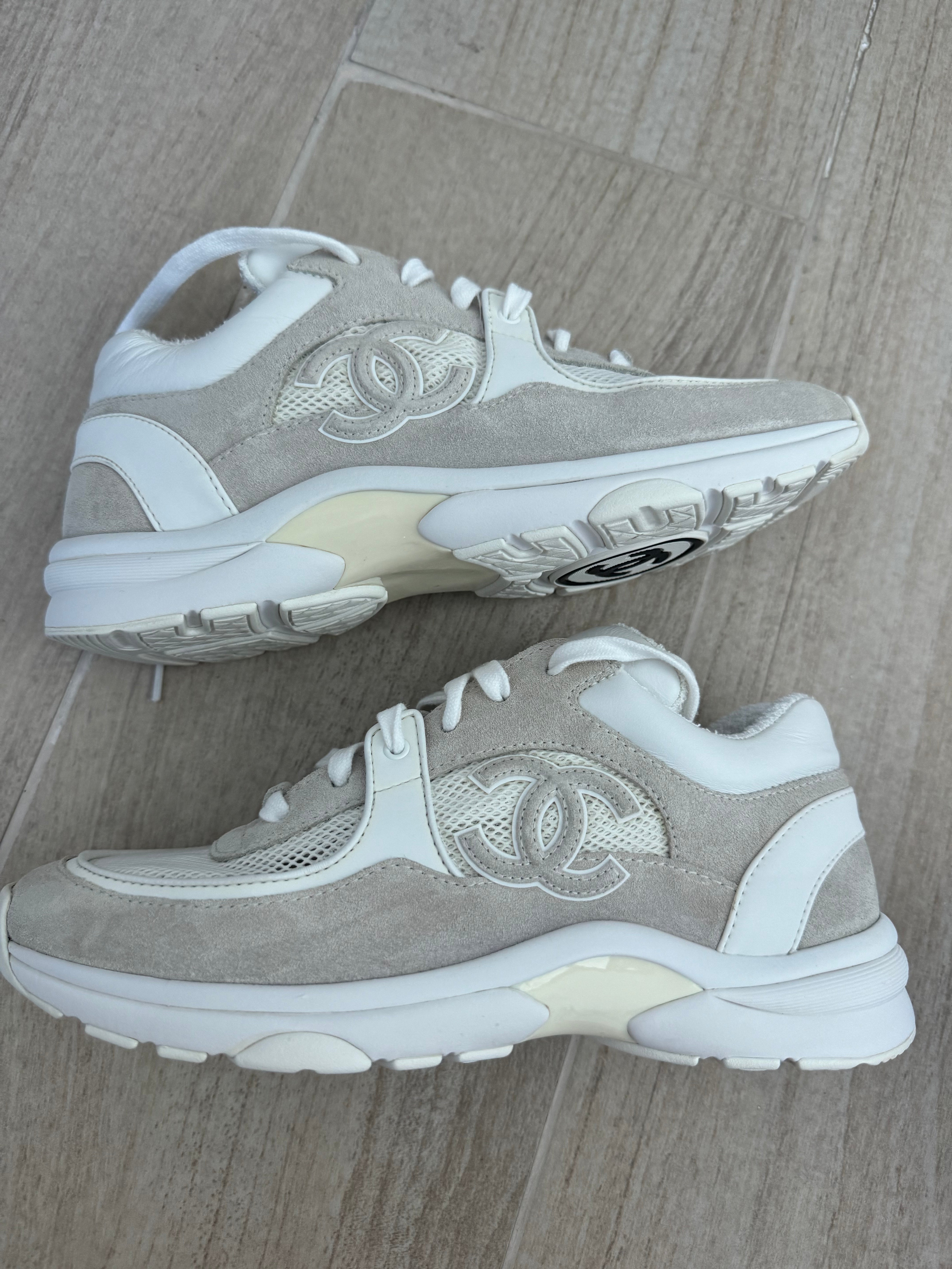 Suede Calfskin Fabric CC Sneakers - Endless - UAE Rental and Resale for Women's Fashion