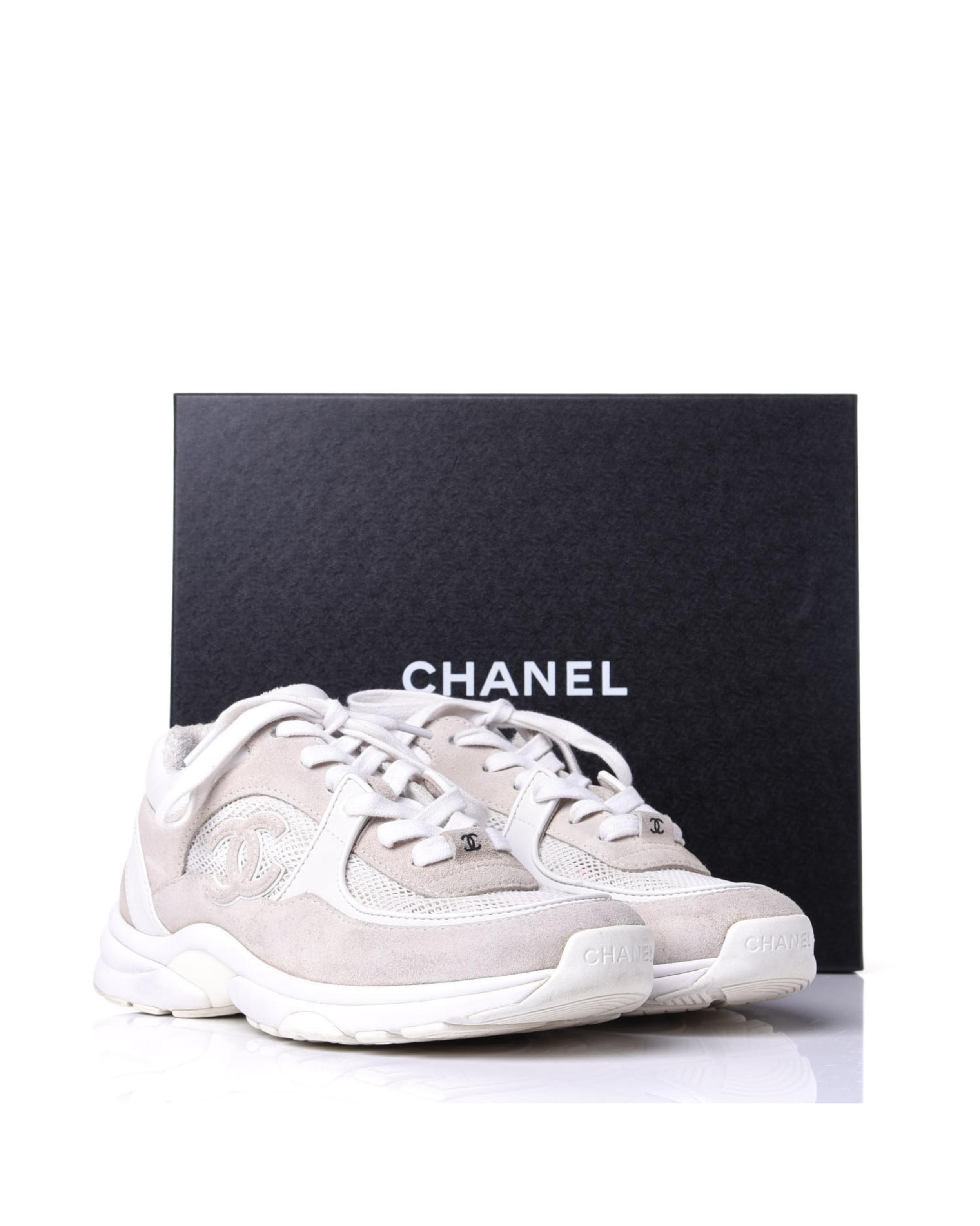 Suede Calfskin Fabric CC Sneakers - Endless - UAE Rental and Resale for Women's Fashion