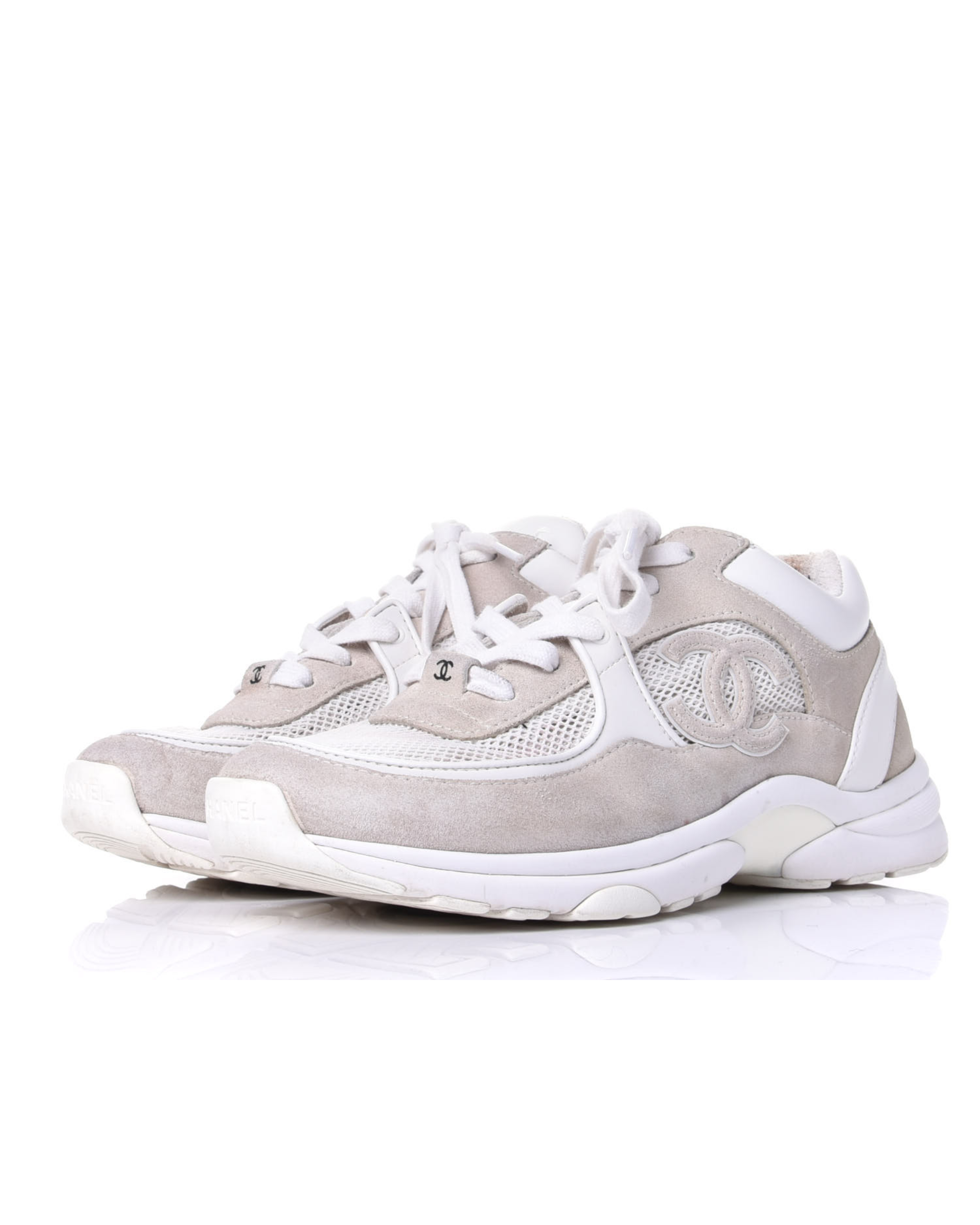 Suede Calfskin Fabric CC Sneakers - Endless - UAE Rental and Resale for Women's Fashion