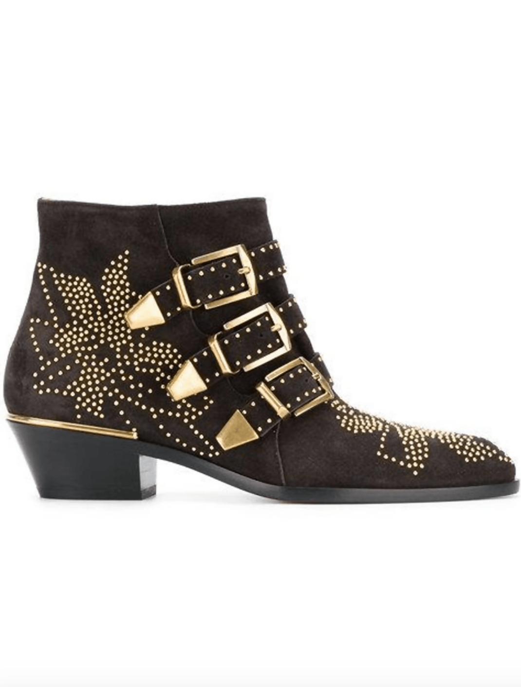Suede Chocolate Susanna Studded Boots - Endless