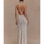 Suki Knit Maxi Dress With Flowers - Endless - UAE Rental and Resale for Women's Fashion