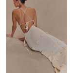 Suki Knit Maxi Dress With Flowers - Endless - UAE Rental and Resale for Women's Fashion