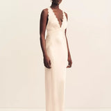La Lune Lace Cross Back Maxi Dress