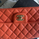 Coral quilted lambskin mini classic handbag with gold CC logo — Chanel | Endless UAE