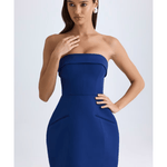 Taia Foldover-Neck Structured Tulip Mini Dress - Endless - UAE Rental and Resale for Women's Fashion