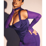Talika Grape Corset Midi Dress - Endless - UAE Rental and Resale for Women's Fashion