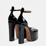 Tan-Go 155 Patent Leather Platform Sandals - Endless - UAE Rental and Resale for Women's Fashion