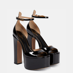 Tan-Go 155 Patent Leather Platform Sandals - Endless - UAE Rental and Resale for Women's Fashion