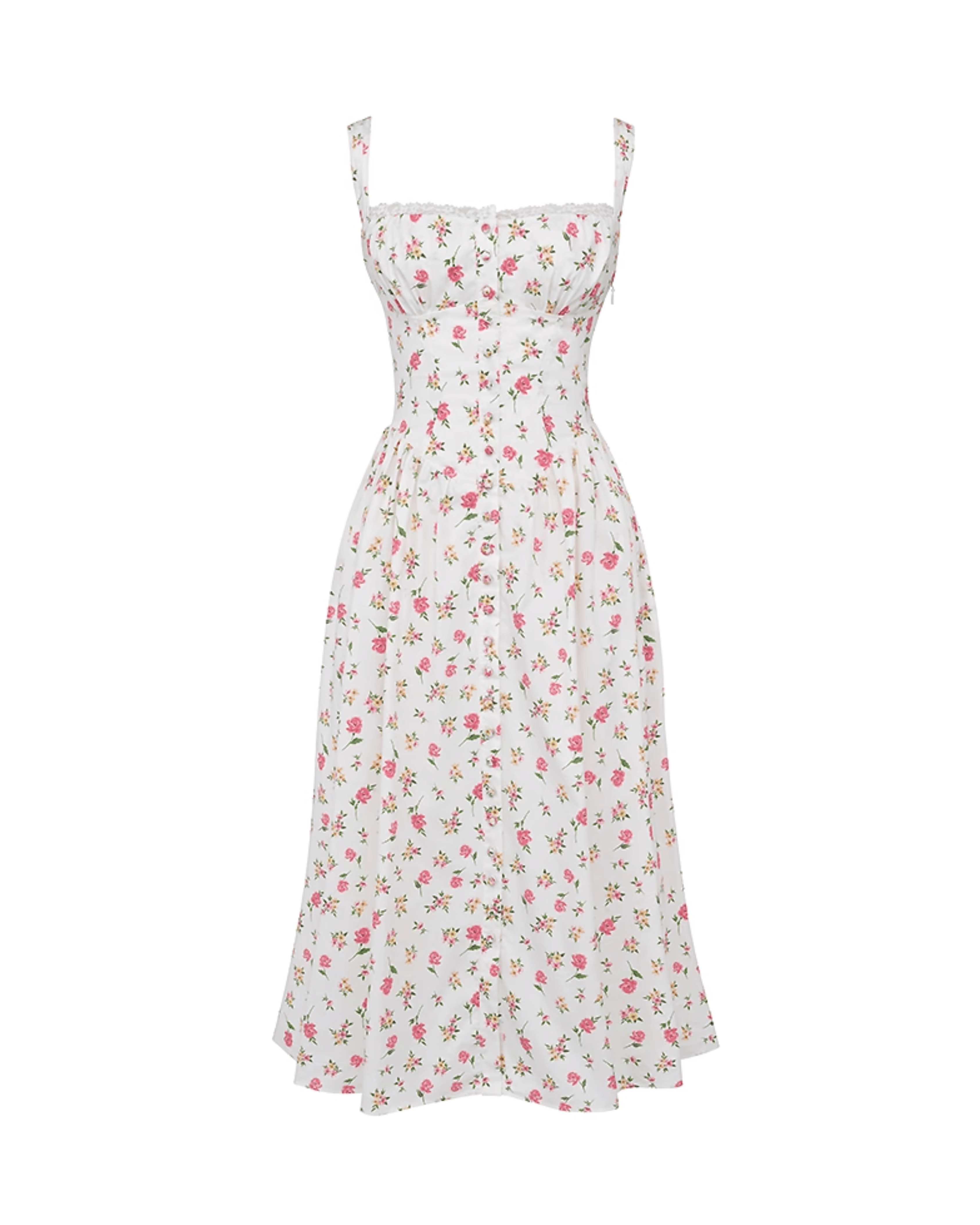 Tatiana Rose Print Midi Sundress - Endless - UAE Rental and Resale for Women's Fashion