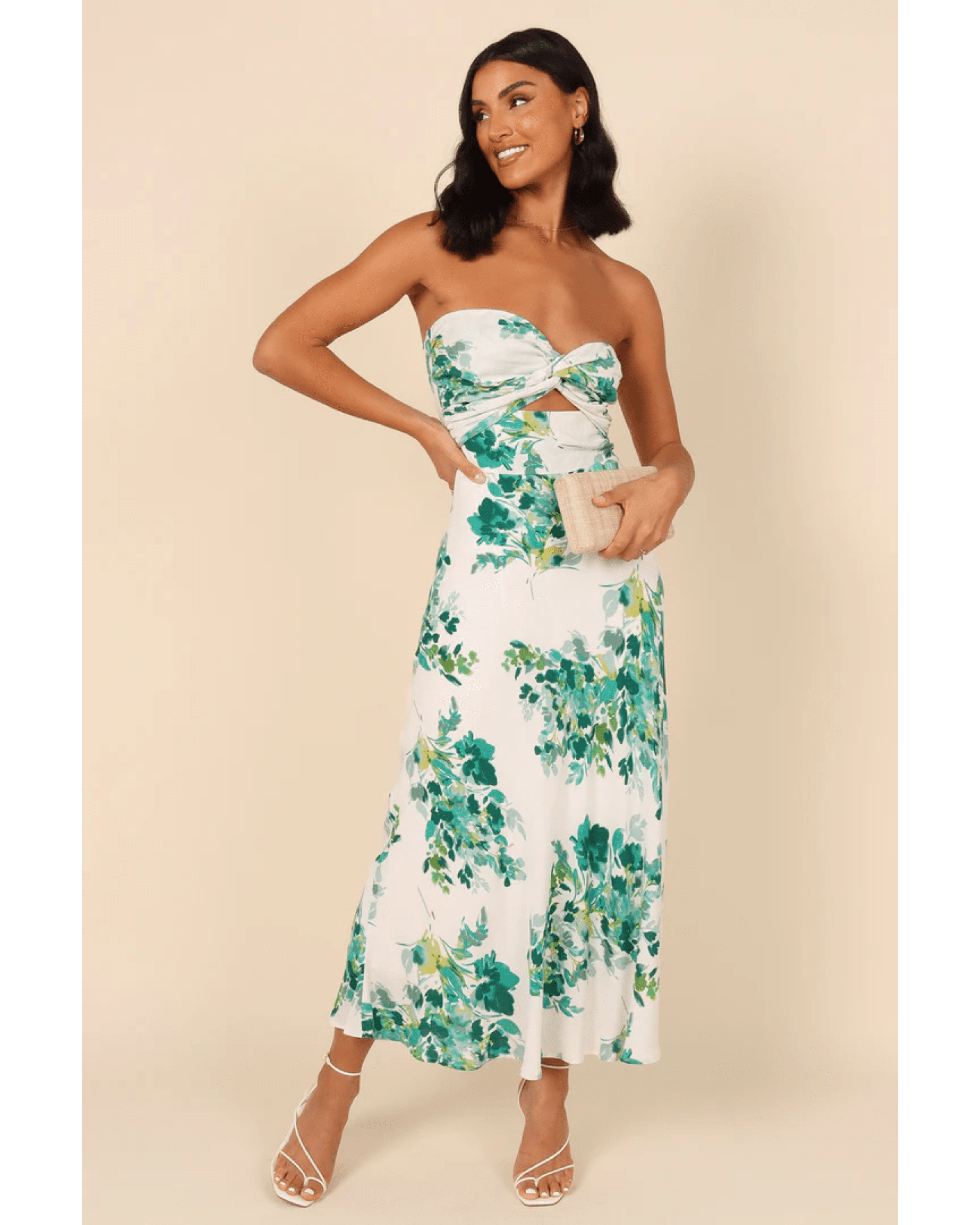 Teagan Strapless Midi Dress - Endless - UAE Rental and Resale for Women's Fashion