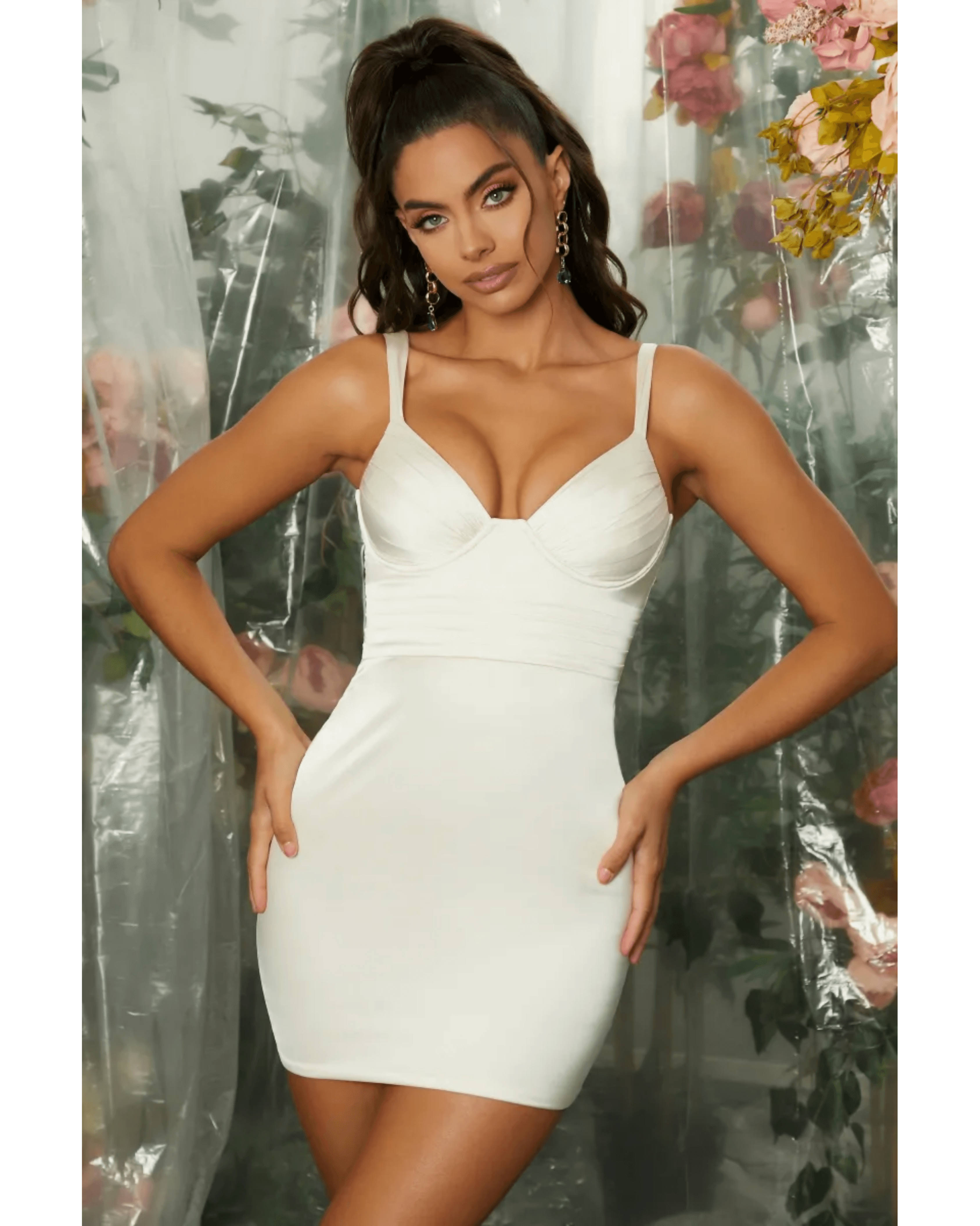 Teardrop Cup Pleated Mini Dress - Endless - UAE Rental and Resale for Women's Fashion