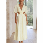 Temika Yellow Midi Dress - Endless - UAE Rental and Resale for Women's Fashion