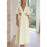 Temika Yellow Midi Dress - Endless - UAE Rental and Resale for Women's Fashion