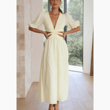 Temika Yellow Midi Dress - Endless - UAE Rental and Resale for Women's Fashion