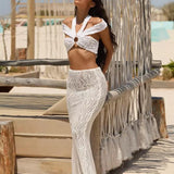 Textured Lace Co-ord Set - Endless - UAE Rental and Resale for Women's Fashion
