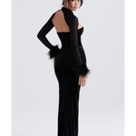 Thalia Black Velvet Corset Maxi Dress - Endless - UAE Rental and Resale for Women's Fashion
