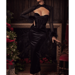 Thalia Black Velvet Corset Maxi Dress - Endless - UAE Rental and Resale for Women's Fashion