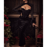 Thalia Black Velvet Corset Maxi Dress - Endless - UAE Rental and Resale for Women's Fashion