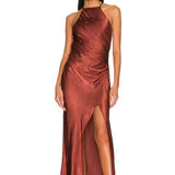 Thalia Gathered Square Neck Bias Midi Dress - Endless - UAE Rental and Resale for Women's Fashion