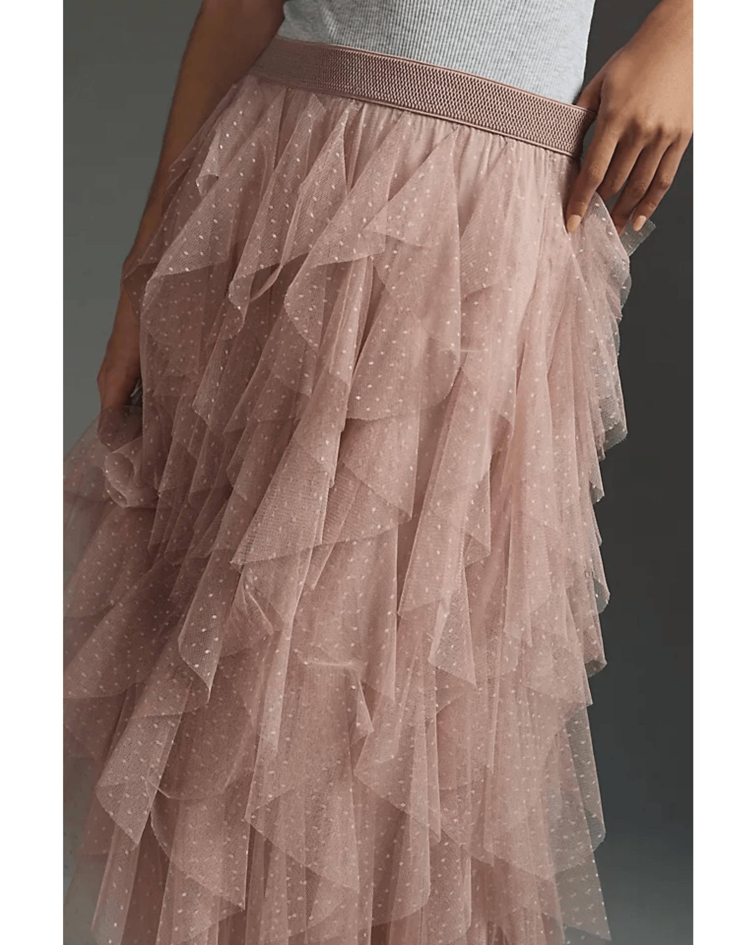 The Cheri Ruffled Tulle Midi Skirt - Endless - UAE Rental and Resale for Women's Fashion