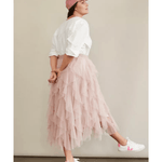 The Cheri Ruffled Tulle Midi Skirt - Endless - UAE Rental and Resale for Women's Fashion