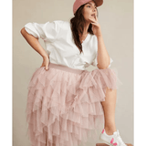 The Cheri Ruffled Tulle Midi Skirt - Endless - UAE Rental and Resale for Women's Fashion