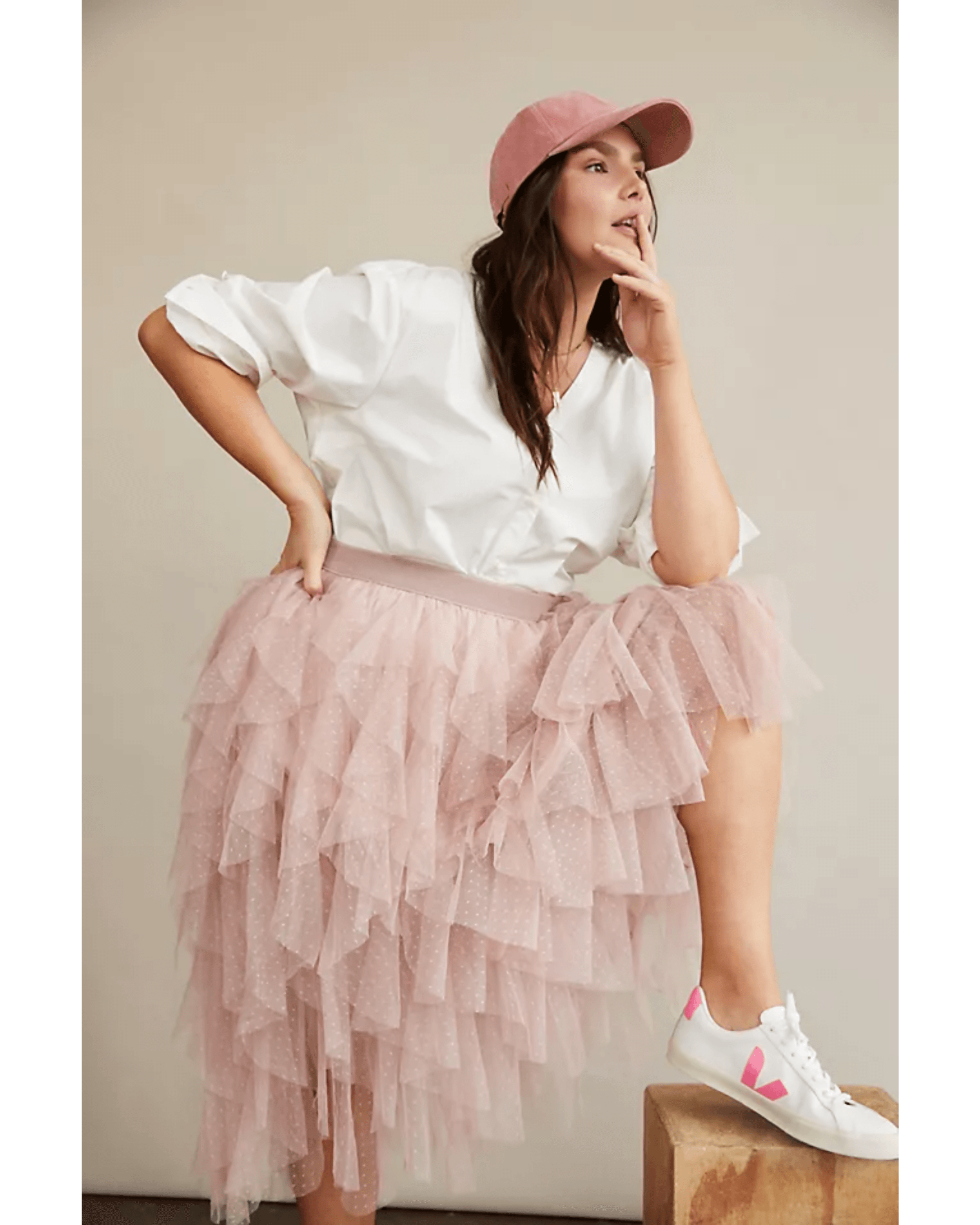 The Cheri Ruffled Tulle Midi Skirt - Endless - UAE Rental and Resale for Women's Fashion