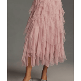 The Cheri Ruffled Tulle Midi Skirt - Endless - UAE Rental and Resale for Women's Fashion
