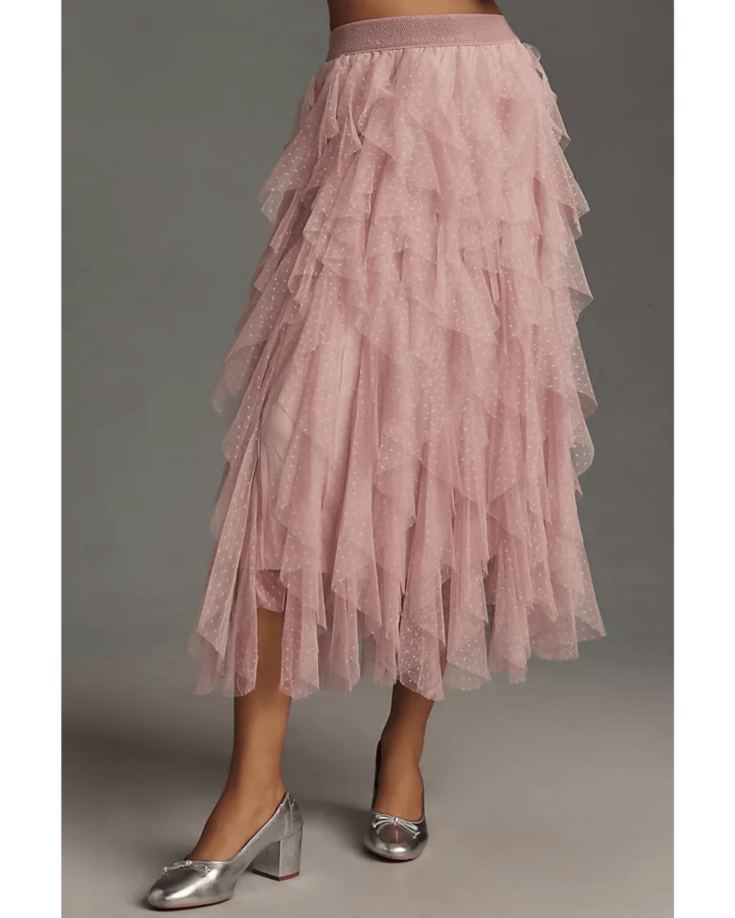 The Cheri Ruffled Tulle Midi Skirt - Endless - UAE Rental and Resale for Women's Fashion