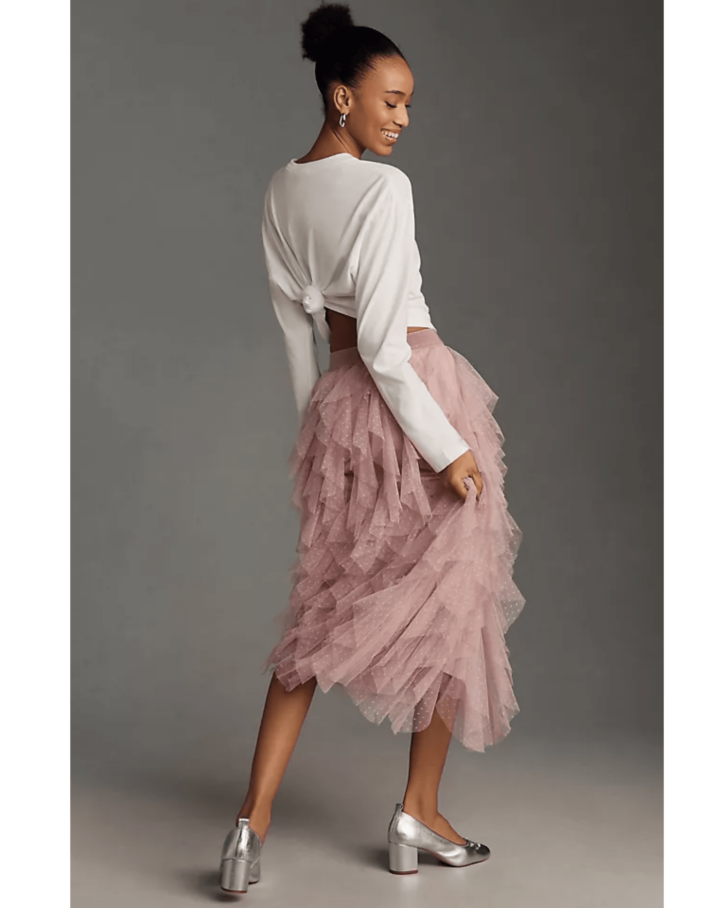 The Cheri Ruffled Tulle Midi Skirt - Endless - UAE Rental and Resale for Women's Fashion