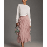 The Cheri Ruffled Tulle Midi Skirt - Endless - UAE Rental and Resale for Women's Fashion