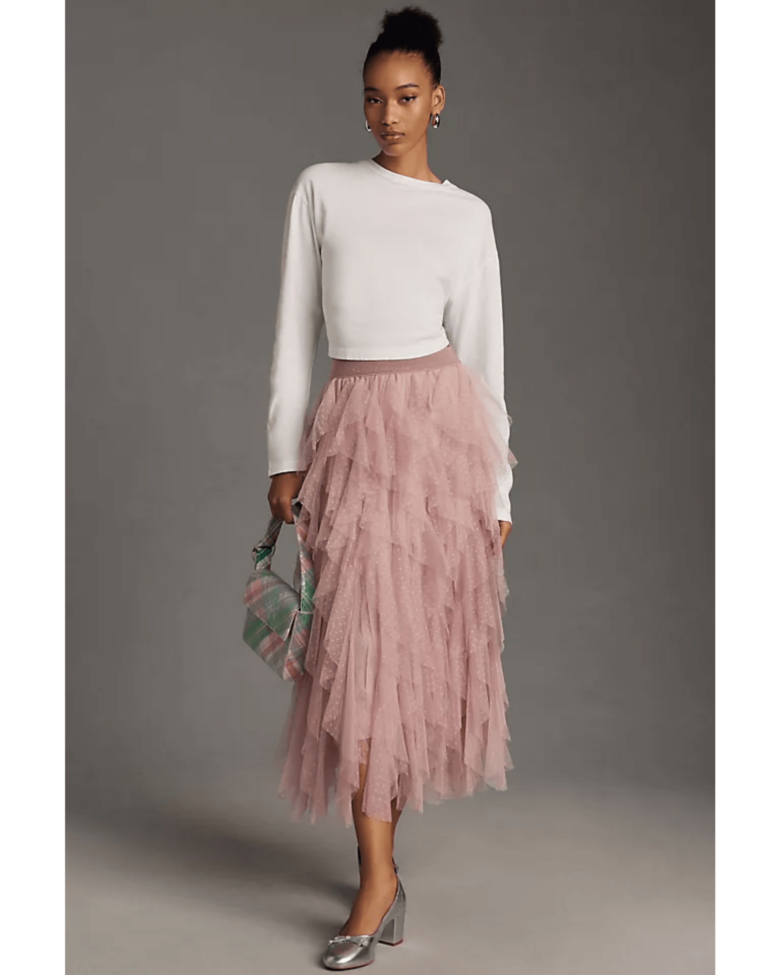 The Cheri Ruffled Tulle Midi Skirt - Endless - UAE Rental and Resale for Women's Fashion