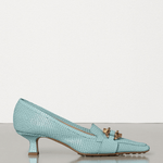 The Madame Pumps In Blue Lizard Embossed Leather - Endless - UAE Rental and Resale for Women's Fashion