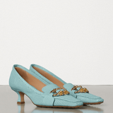 The Madame Pumps In Blue Lizard Embossed Leather - Endless - UAE Rental and Resale for Women's Fashion