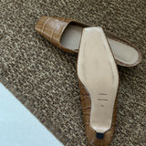 The Mule in Beige Croco - Endless - UAE Rental and Resale for Women's Fashion