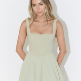 The Ultimate Muse High Waist Square Neck Midi Dress - Endless - UAE Rental and Resale for Women's Fashion