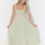 The Ultimate Muse High Waist Square Neck Midi Dress - Endless - UAE Rental and Resale for Women's Fashion
