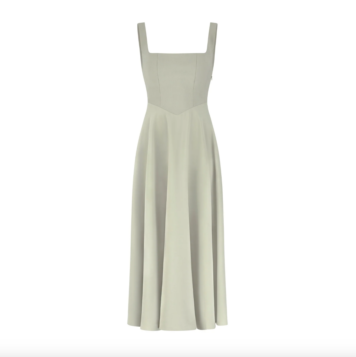 The Ultimate Muse High Waist Square Neck Midi Dress in Sage - Endless - UAE Rental and Resale for Women's Fashion
