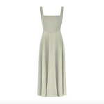 The Ultimate Muse High Waist Square Neck Midi Dress in Sage - Endless - UAE Rental and Resale for Women's Fashion