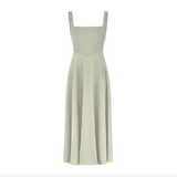 The Ultimate Muse High Waist Square Neck Midi Dress in Sage - Endless - UAE Rental and Resale for Women's Fashion