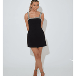 The Ultimate Muse Pearl Trim Mini Dress - Endless - UAE Rental and Resale for Women's Fashion