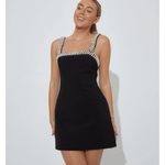 The Ultimate Muse Pearl Trim Mini Dress - Endless - UAE Rental and Resale for Women's Fashion