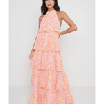 Thea Halter Neck Ruffle Dress - Endless - UAE Rental and Resale for Women's Fashion