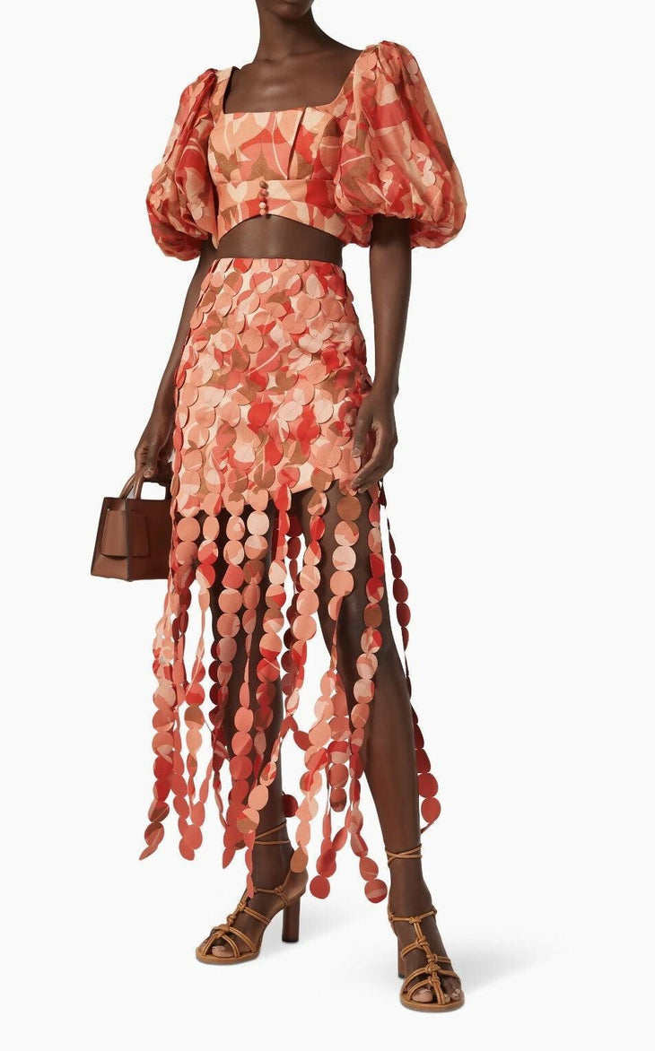 Thurston Crop Top & Miranda Fringe Skirt - Endless - UAE Rental and Resale for Women's Fashion