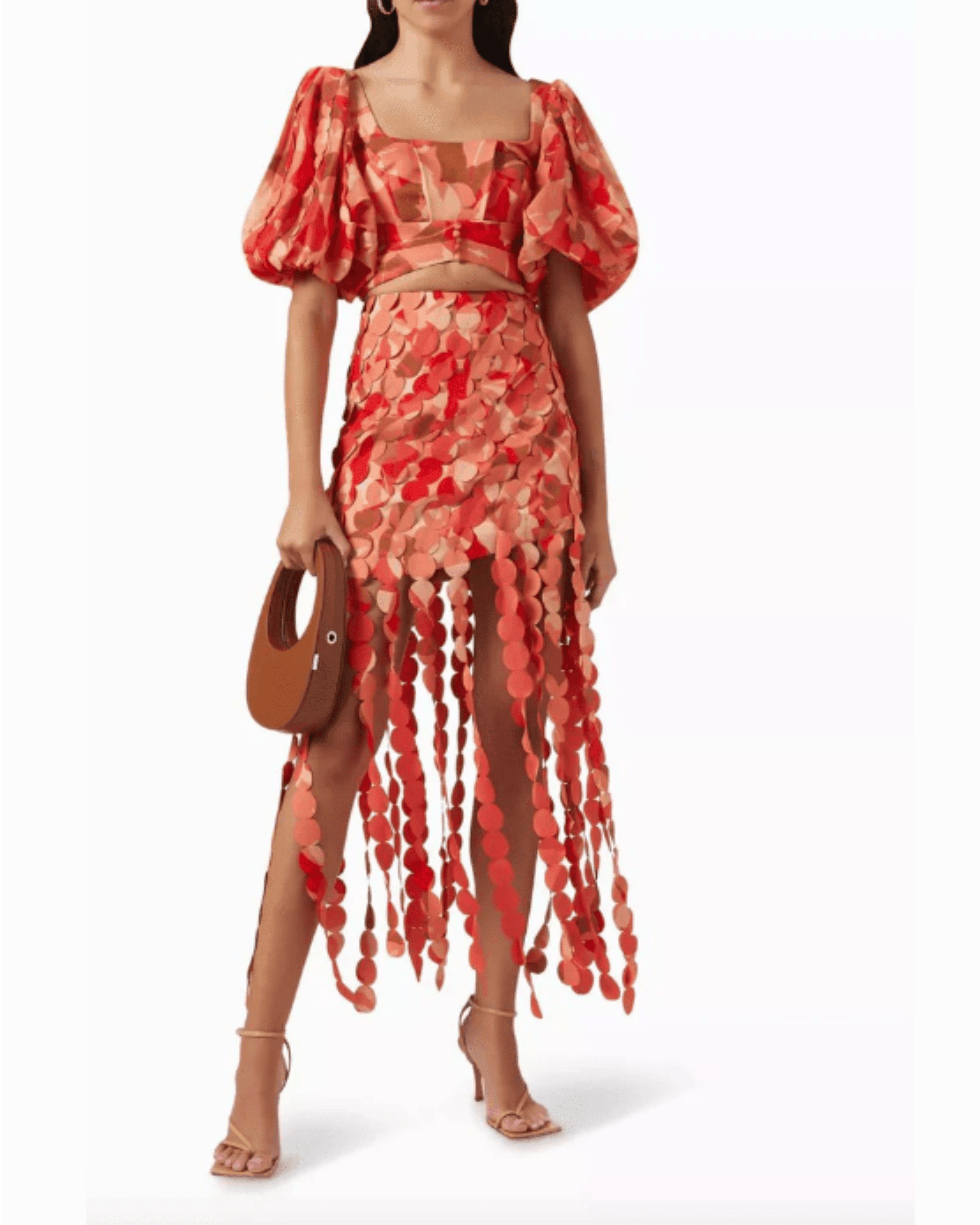 Thurston Crop Top & Miranda Fringe Skirt - Endless - UAE Rental and Resale for Women's Fashion